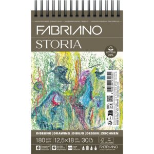 Fabriano Storia Tegneblokk Spiral - 180g 30ark - 12,5x18cm