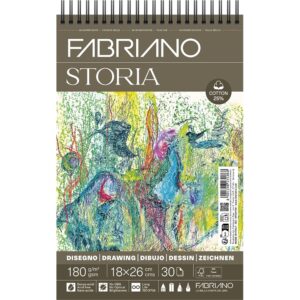 Fabriano Storia Tegneblokk Spiral - 180g 30ark - 18x26cm