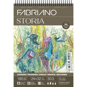Fabriano Storia Tegneblokk Spiral - 180g 30ark - 24x32cm