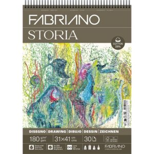 Fabriano Storia Tegneblokk Spiral - 180g 30ark - 31x41cm