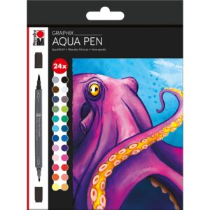 Marabu Graphix Aqua Pen - Octopy - 24stk