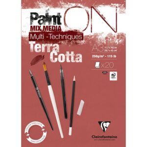 PaintON Mix Media Papirblokk Terracotta - 20ark 250g - A3