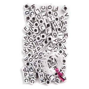 dpCraft Bokstavperler fikantet 5mm 130stk- Hvit