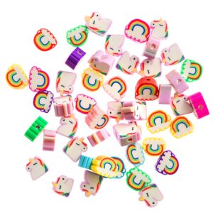 dpCraft Perlemix polymerleire 10mm 48stk -Enhjørning/regnbue