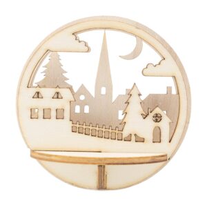 Figursett i tre - Julekule Ø: 78mm - Landsby