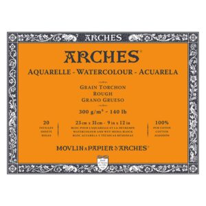 Arches Aquarelle Akvarellblokk Rough 300g 20ark - 23x31cm