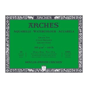 Arches Aquarelle Akvarellblokk CP 300g 20ark - 23x31cm