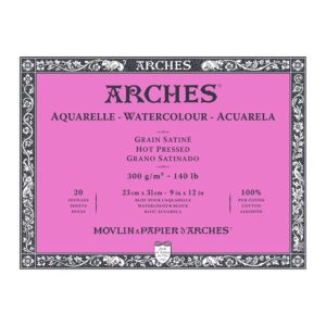 Arches Aquarelle Akvarellblokk HP 300g 20ark - 23x31cm