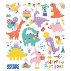 Klistremerker - Bursdag dinosaur