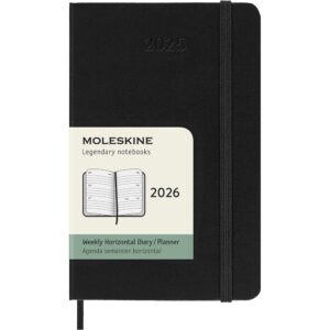 Moleskine Planner 2026 12m Hard P Uke Hor - Black