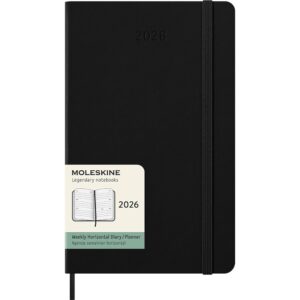 Moleskine Planner 2026 12m Hard L Uke Hor - Black