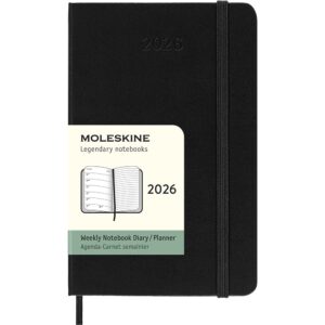Moleskine Planner 2026 12m Hard P Uke Notat - Black