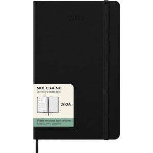 Moleskine Planner 2026 12m Hard L Uke Notat - Black