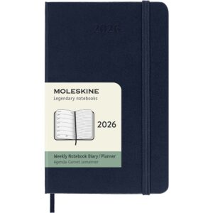 Moleskine Planner 2026 12m Hard P Uke Notat - Sap.Blue