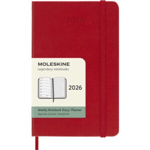 Moleskine Planner 2026 12m Hard P Uke Notat - Red