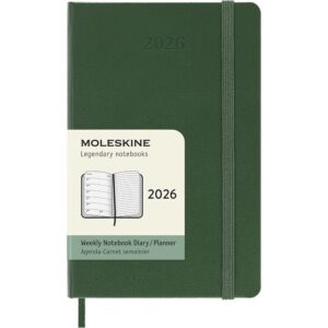 Moleskine Planner 2026 12m Hard P Uke Notat - Myrtle Green