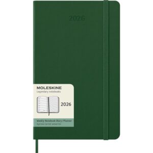 Moleskine Planner 2026 12m Hard L Uke Notat - Myrtle Green