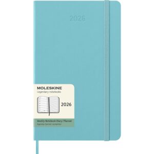 Moleskine Planner 2026 12m Hard L Uke Notat - Aquamarine