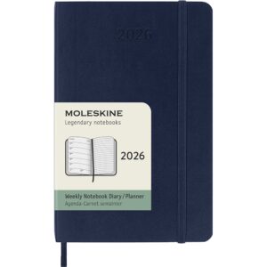 Moleskine Planner 2026 12m Soft P Uke Notat - Sap.Blue