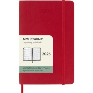 Moleskine Planner 2026 12m Soft P Uke Notat - Red