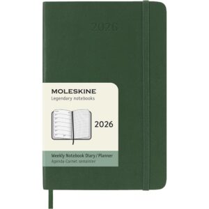 Moleskine Planner 2026 12m Soft P Uke Notat - Myrtle Green