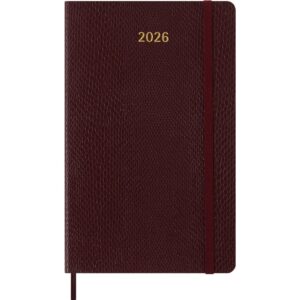 Moleskine Planner 2026 12m Hard L Uke Notat - Mamba Bordeaux