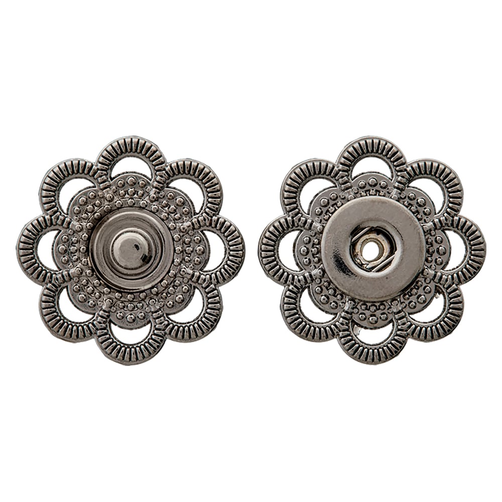 Trykknapp 501179 Blomst - 28mm - 835 Titan