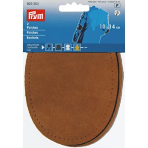 Prym Strykelapp Velour/Lær - 2stk - Kamel