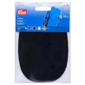 Prym Lapp semsket skinn 10x14cm - 2stk - Sort