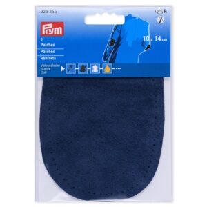 Prym Lapp semsket skinn 10x14cm - 2stk - Marineblå