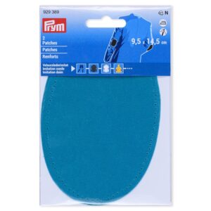 Prym Strykelapp imitert semsket skinn  2stk - Turkis