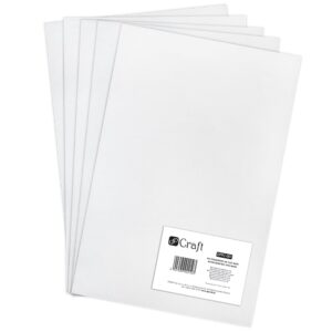 dpCraft Hobbyfilt polyester - A4 5stk - Hvit