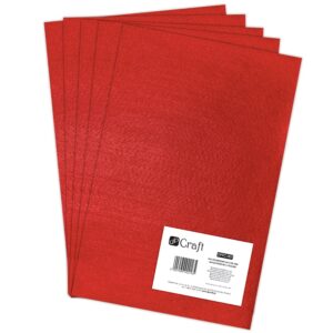 dpCraft Hobbyfilt polyester - A4 5stk - Rød