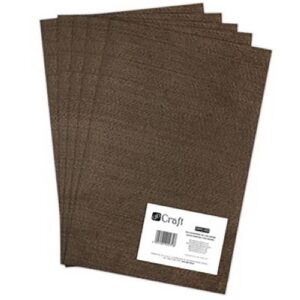 dpCraft Hobbyfilt polyester - A4 5stk - Brun