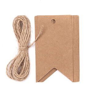 dpCraft Kraft Tags m/snor 12stk - Banner