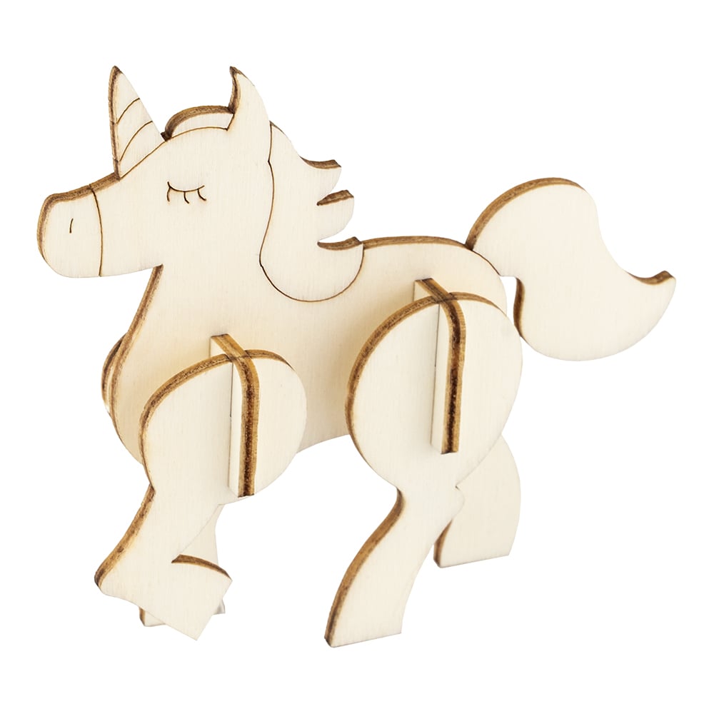 Figursett i tre 1stk Eventyr - Enhjørning