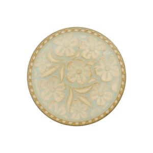 Metallknapp 453972 Blomster - 23mm - 30 Turkisgrønn