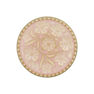 Metallknapp 453972 Blomster - 23mm - 46 Lys rosa