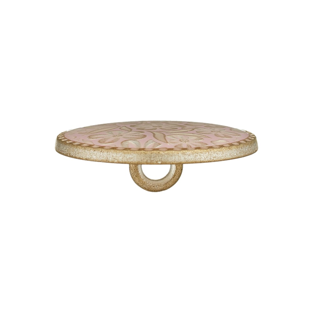 Metallknapp 453972 Blomster - 23mm - 46 Lys rosa - Bilde 2