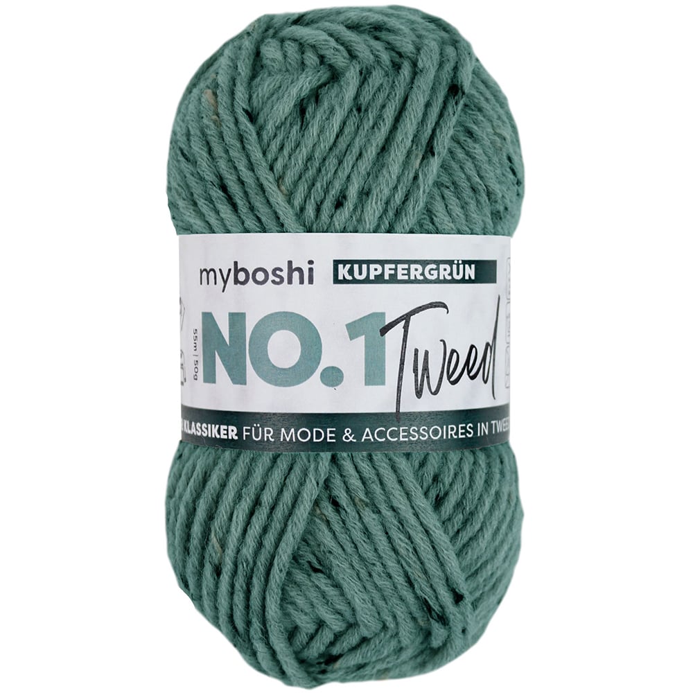 Myboshi Garn No.1 50g - Tweed Copper Green