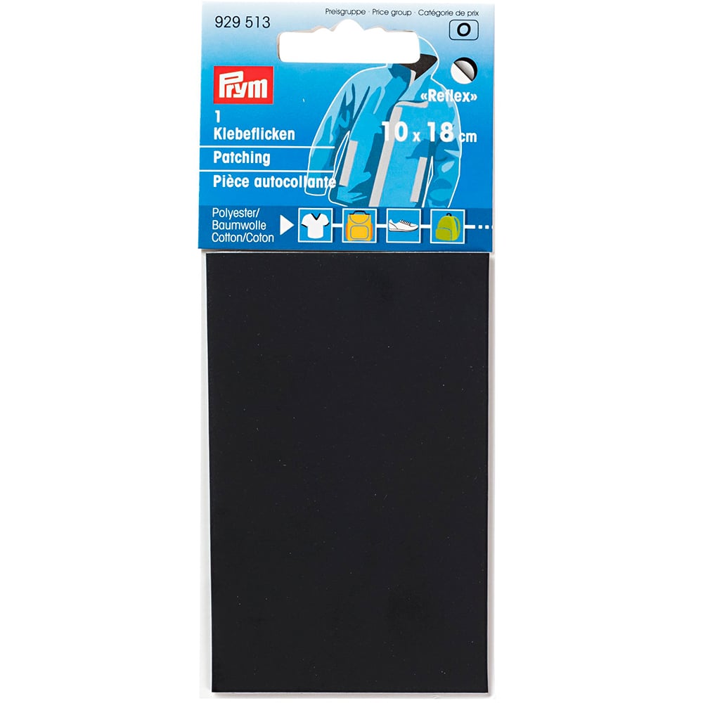 Prym Reflex Lapp Selvklebende 10x18cm - Svart
