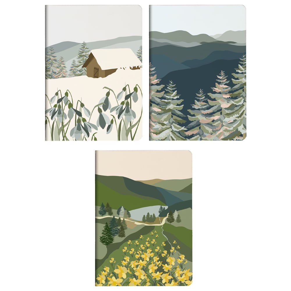 Clairefontaine La Vie en Vosges - Notatbok Sydd A5 Linjert