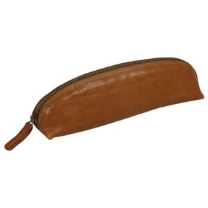 Clairefontaine Flying Spirit - Trekantpennal i skinn Cognac