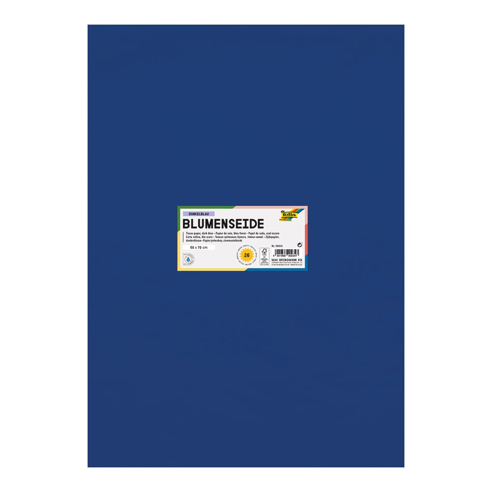 Folia Silkepapir 20g/m - 50x70cm 26ark - 34 Mørk blå