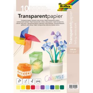 Folia Transparentpapir 115g - Mixpakke 10ark A4