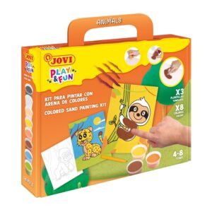 Jovi Play & Fun Sandmaling Sett 8 farger - Animal