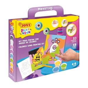 Jovi Play & Fun Sandmaling Sett 8 farger - Monsters