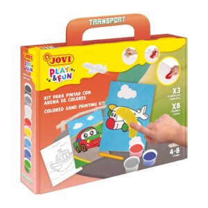 Jovi Play & Fun Sandmaling Sett 8 farger - Transport