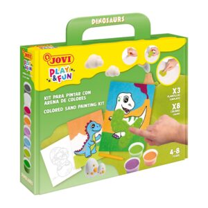 Jovi Play & Fun Sandmaling Sett 8 farger - Dinosaur