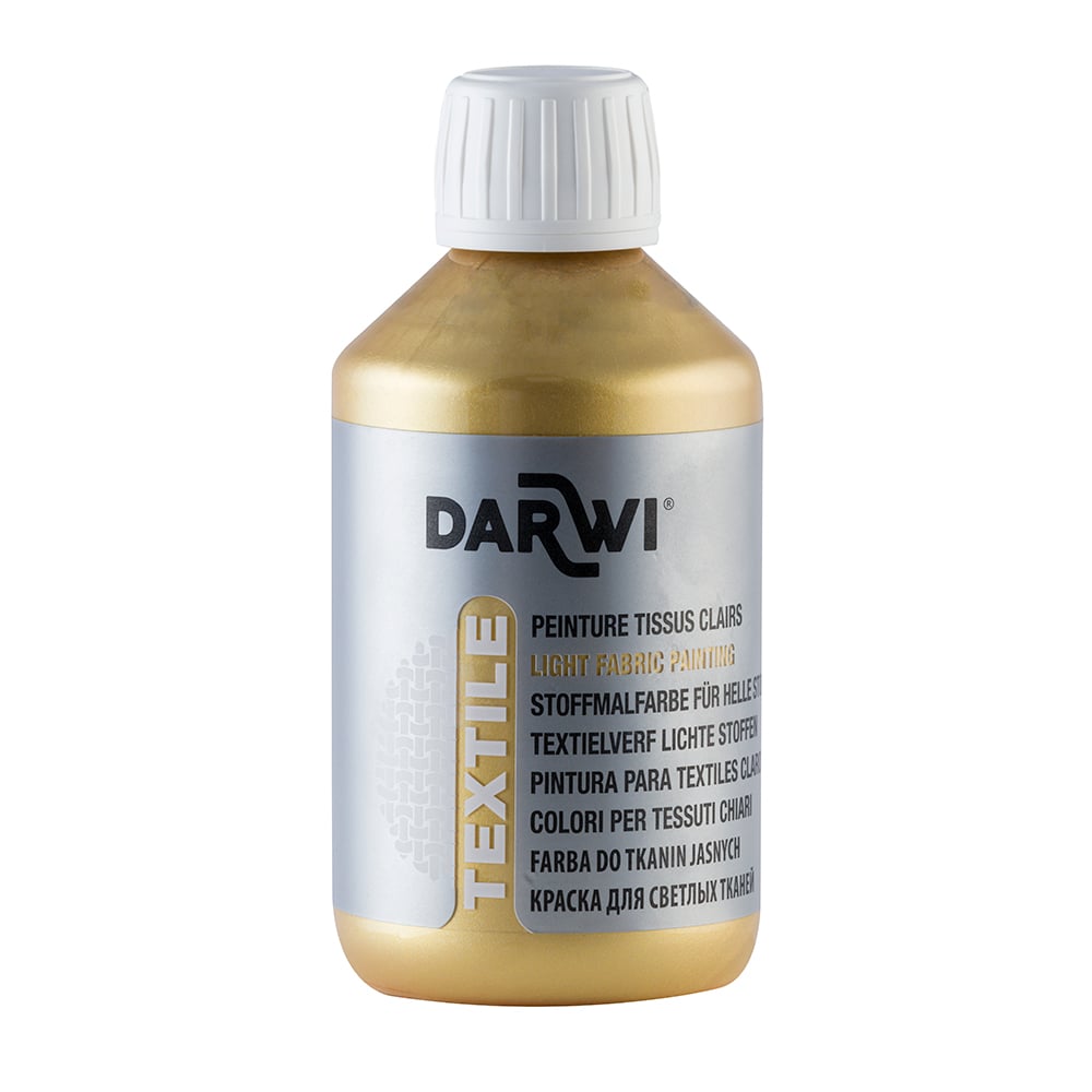 Darwi Tekstilmaling 250ml - Gull